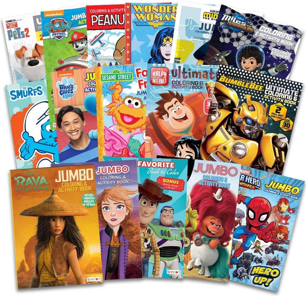 16 Bulk Coloring Books for Kids Ages 4-8 - Assortment Includes 16 Kids Coloring and Activity Books with Games, Puzzles, Mazes, and Stickers (No.., By ...
