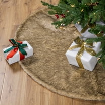 Northlight Faux Fur Christmas Tree Skirt - 48" - Brown
