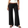 thumbnail image 3 of Zulora Women’s Pull On Fold Over Yoga Pants Summer Casual Elastic Waist Gym Leggings, 3 of 10