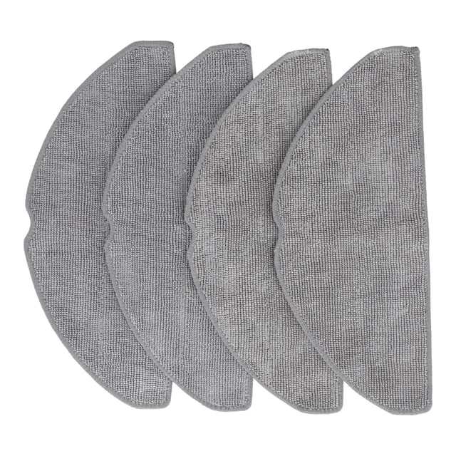 BUYISI 4 Pack Easy To Attach Mop Cloth For Lubluelu Robot Vacuum Cleaner Gray Color