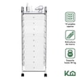 thumbnail image 2 of Carrito Organizador Con 10 Niveles Ruedas Auxiliar Multiusos De Metal Color Blanco Para Estética Cocina KingsHouse blanco, 2 of 7