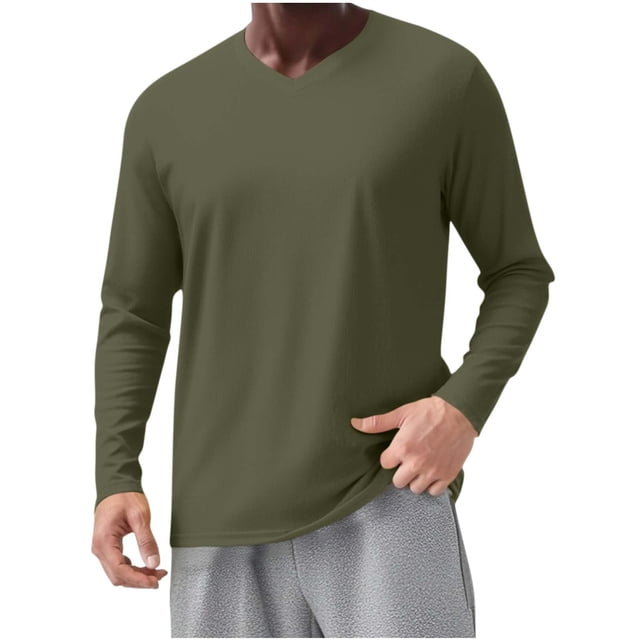 Dry Fit Long Sleeve Shirt for Men, Solid Color, Lightw8, Breathable, Pullover Top, Polyester Spandex, 1 Pc