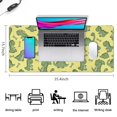 thumbnail image 5 of Long Mouse Pads for Desk,Yellow Green Dinosaurs Bones Pattern Desk Mats on Top Of Desks, Desk Mouse Pad Extra Large with 3mm Non-Slip Base and Stitched Edge for Gaming,Office,Work,Home 35.4"x15.7", 5 of 6