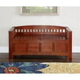 thumbnail image 2 of Riverbay Furniture 17" Split Seat Wood Storage Bench in Walnut Brown, 2 of 20