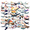 5A, variant on cartoon Airplane Stickers, Waterproof Airplane Sticker for Water Bottle Laptop Phone Cases Planner Skateboard Luggage Helmet Party Favor Decor, Ideal for Adults Teens Teacher Rewards
