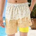 thumbnail image 2 of JAJAHO Boys Swim Trunks Boy Bathing Suit Quick Dry Swim Shorts With Liner Ice Cream Printed Drawstring Swimwear Bottoms With Pockets 2-14Y, 2 of 4