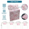 thumbnail image 6 of Pink Cherry Table Runner - 70 Inch Long Spring Botanical Blossoms Flowers Floral Cotton and Linen Blended Dress Scarves Farmhouse Table Runner for Kitchen Dining, Coffee Table, 13" x 70", 6 of 8