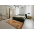 thumbnail image 5 of Ahgly Company Machine Washable Indoor Round Abstract Peru Brown Area Rugs, 4' Round, 5 of 7