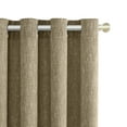 thumbnail image 2 of RISSIEN Burlap Linen Farmhouse Curtains 96 inch Length 2 Panels for Living Room Textured Thick Light Filtering Privacy Window Curtain Drapes with Grommet for Bedroom 8ft (52x96 Coffee), 2 of 8