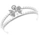 thumbnail image 3 of Bridal Headpiece Rhinestone Pearl Tiara Wedding Bridal Accessory Silver 16X15CM Elegant Bow Shape Hair Accessory 1 Piece, 3 of 5
