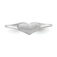 thumbnail image 5 of 14K White Gold Ring Band Themed Heart 8mmx4mm Open Back, Size 9, 5 of 5