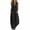 Black, variant on Linen Sleeveless Jumpsuits for Women Crew Neck Solid Color Casual Summer Long Pants
