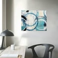 thumbnail image 3 of COMIO  Large Teal Abstract Wall Art - Canvas Wall Decor Ready to Hang - Wall Art for Living Room Bedroom Office, 3 of 4