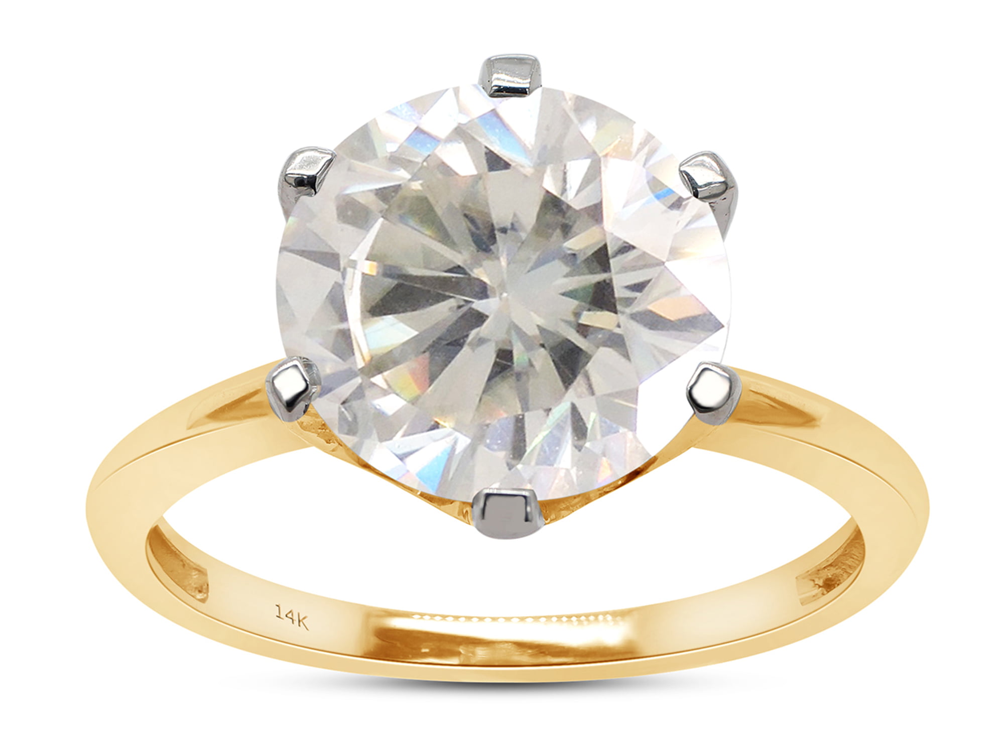 D/VVS1 14KT Yellow Gold Beautiful Round Shape 2.30 Carat Engagement Ring 