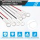 thumbnail image 3 of Cable de lanyard Uxcell de 6mm x 30cm, 6 PCS Ojetes de cable de acero inoxidable 304, cuerda corta de bloqueo de seguridad para puertas exteriores, cortinas, lámparas colgantes, claro, 3 of 7