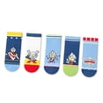 thumbnail image 3 of 5 pares de calcetines de algodón para bebé, calcetines deportivos transpirables con patrón de dibujos animados de tubo medio para niños y niñas XL 19-23cm para 9-12 años, 3 of 5