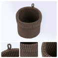 thumbnail image 2 of Unique Bargains 2 Packs Woven Storage Basket Round Bin for Key Tray Brown 5.1*5.5in, 2 of 5