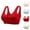 Red, variant on Sports Bras for Women Front Closure Lace Trim No Underwire Plus Size Comfortable Everyday Bra Bralettes Workout Bra