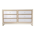 thumbnail image 3 of Elegant Decor Reflexion 6-Drawer Solid Wood and MDF Dresser in Gold Finish, 3 of 8