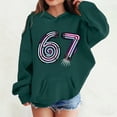 thumbnail image 2 of CAIXIA Graphic Hoodies Y2k 6 7 Six Seven Funny Sweatshirt Tops Long Sleeve Shirts Kids Sports Graphic Pullover Athletic Thermal Fuzzy Hooded 2026,Dark Green, 2 of 4