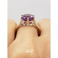 thumbnail image 3 of 8mm - 10mm Lab Purple Sapphire Cushion Cut, 6 Prong Solitaire Ring, Sterling Silver, 3 of 3