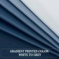thumbnail image 6 of NICETOWN Ombre Blackout Curtains Gradient Drapes Light Blocking Grommet Thermal Insulated Window Treatment for Bedroom/Living Room, 2 Panels, W52 x L95, White to Navy Blue, 6 of 8