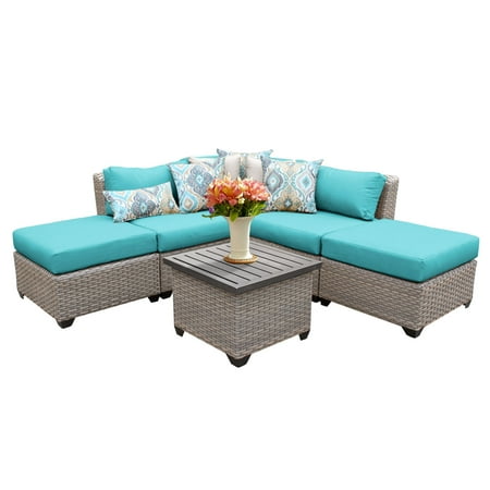 Catalina 6 Piece Outdoor Wicker Patio Furniture Set 06f