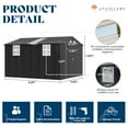 thumbnail image 3 of Jocisland 10.1x11.5x7.4 ft Galvanized Steel Storage Shed, Outdoor Shed for Backyard, Garden, Patio, Dark Grey, 3 of 7