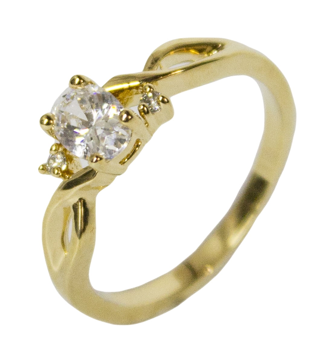 RS Covenant Women's 18 Kt Gold Plated Dress Ring Oval Cut CZ 113 (7