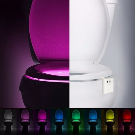 Induction Lighting - On Clearance 8 Color Sensor Toilet Night Light 4 Motion Activated LED Human Body Induction Lamp