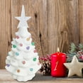 thumbnail image 3 of Fiudx Árbol de Navidad de Cerámica, Pintado a Mano, con Iluminación Led, Bombillas Multicolor, Ideal para Decorar La Mesa Del Comedor o La Sala de Estar, Ideal para Regalar En Navidad, Funciona con P, 3 of 5