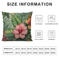 thumbnail image 6 of PIKWEEK  Watercolor Tropical Floral Pattern Burlap Throw Pillow Case Cushion Cover Sofa Outdoor Decorative Square 2pc, 6 of 6