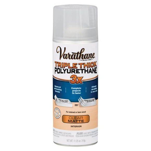 Varathane 1694652 11.25 oz Triple Thick Transparent Polyurethane Clear Matte, Pack of 6