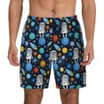 thumbnail image 3 of Uemuo Space Dog Pattern Mens Swim Trunks Quick Dry Board Shorts with Mesh Lining, Stretch Beach Shorts Quick Dry No-Chafing Board Shorts-XX-Large, 3 of 9