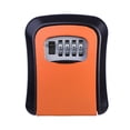 thumbnail image 1 of Caja de seguridad de montaje en pared con contraseña de almacenamiento de llaves Combinación de 4 dígitos para interior Naranja, 1 of 4