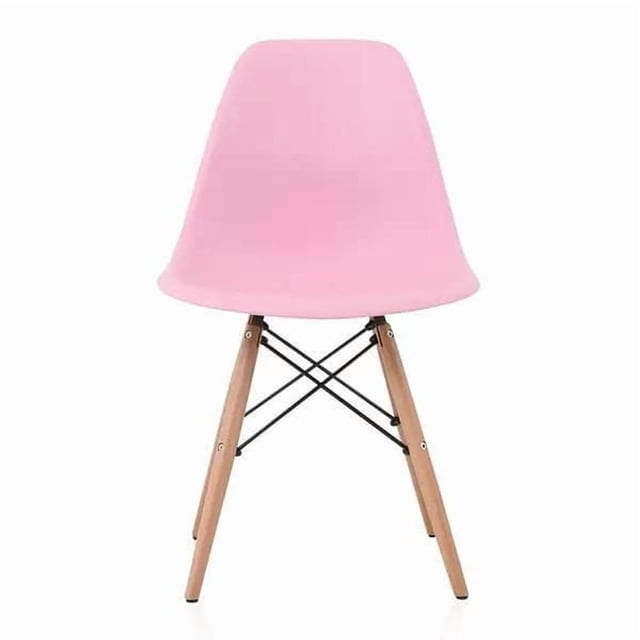Chaise Eiffel Wood Rose Clair