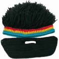 thumbnail image 3 of YEKEYI Creative Barbarian Knit Beard Hat Funny Knit Hat Wig Beanie Hat Facemask Removable Beard, 3 of 6