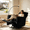 Black-2, variant on Gewnee Manual Reclining Chair,Corduroy Modern Overstuffed Recliner with Cup Holders & Phone Holder,Single Sofa for Living Room and Bedroom.Dark Grey
