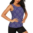 thumbnail image 2 of Bixox Women's Lavender Flowers Printed Sleeveless Fitness Workout Running Quick-Dry Tank Top, 2 of 7