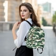 thumbnail image 6 of FORMRS Mini Backpack Purse for Women Travel Daypack Casual Shoulder Bag, Light Green Camouflage Design, 6 of 7