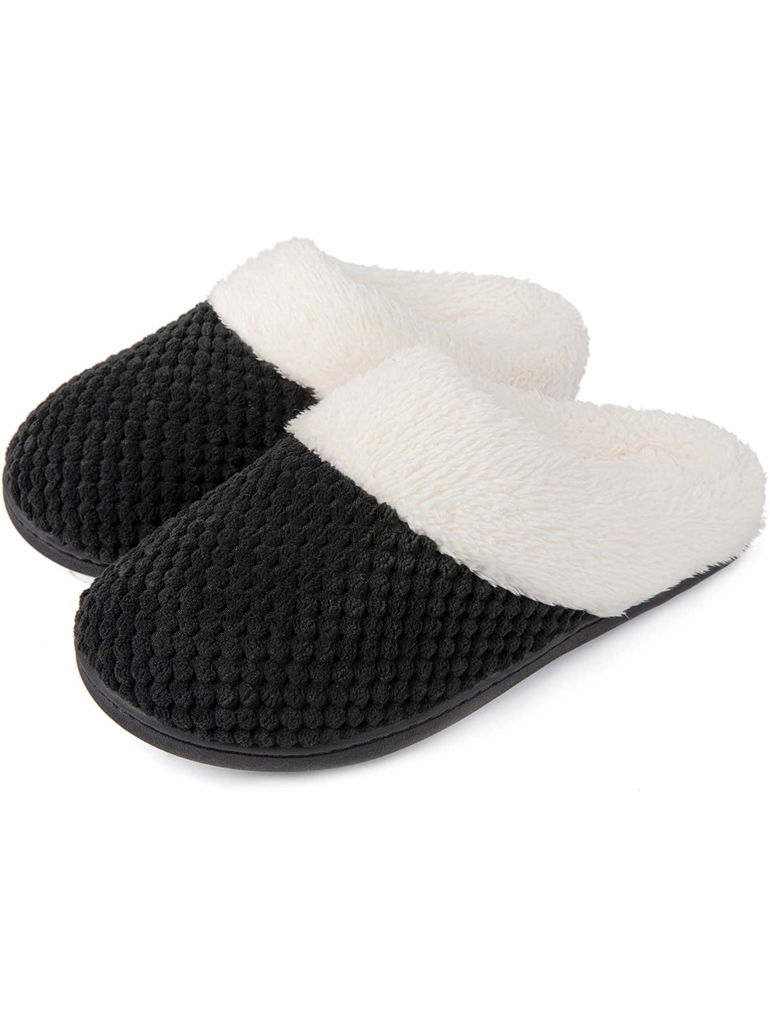 ultraideas comfort fleece memory foam slippers