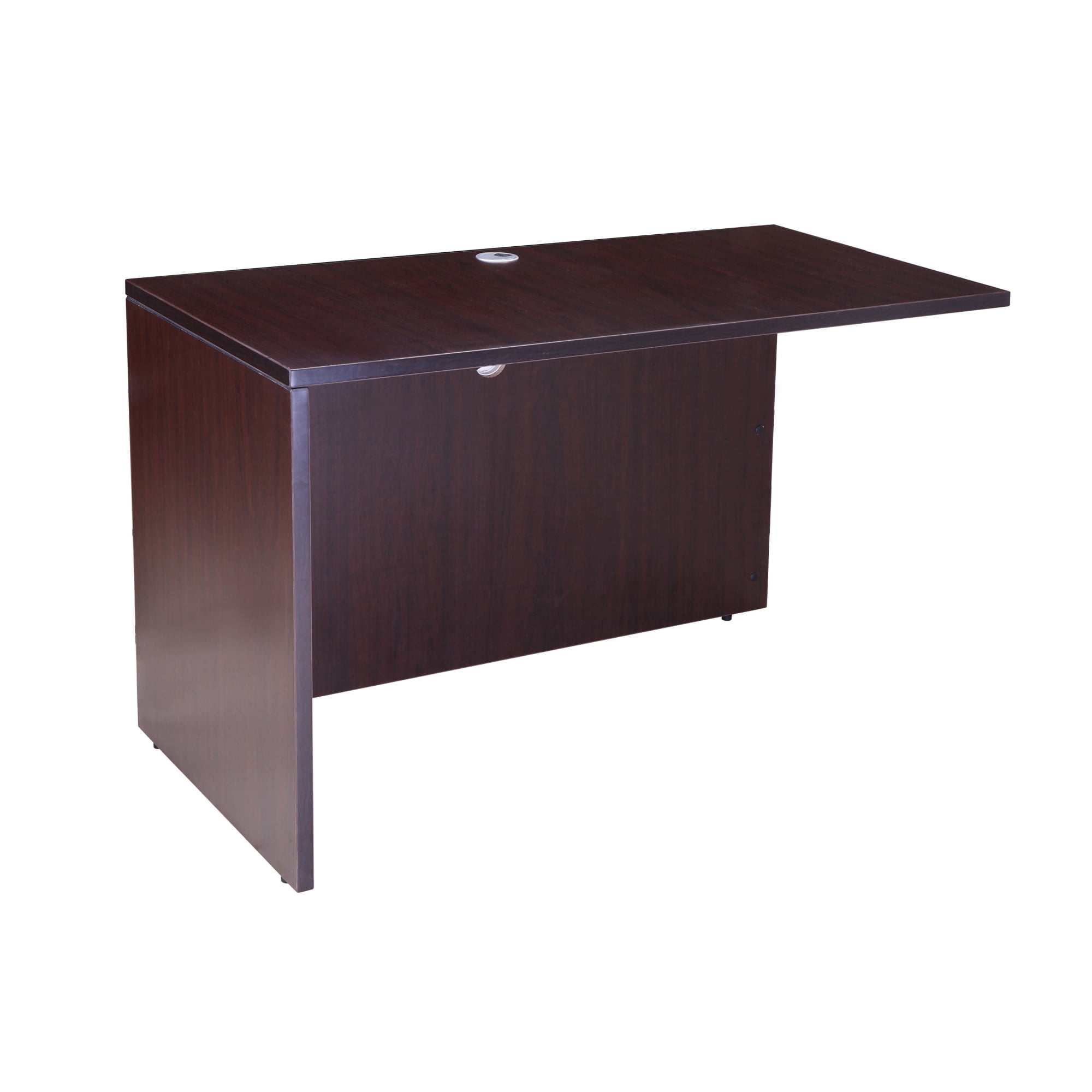 Boss Office Products Mocha 71 inch Executive L-Shape Corner Desk with File Storage Pedestal