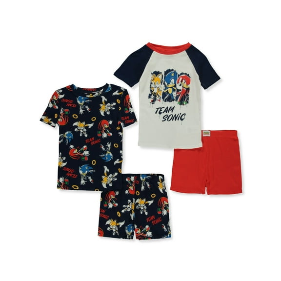 Sonic The Hedgehog Boys' 4-Piece Shorts Set Outfit - navy, 10 - 12 (Big Boys)