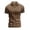 Brown, variant on Krdevn Men's V Neck Shirts Short Sleeve Casual Stylish Beach Vacation T Shirt Summer Hippie Tops,M
