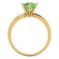 thumbnail image 4 of Clara Pucci 14K Yellow Gold Solid Gold Green Solitaire Anniversary Ring for Women - 1 cttw Round Cut, 4 of 8