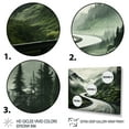thumbnail image 3 of Designart "Endless Journey Road Through Green Mountains II" Landscapes Floater Framed Wall Art Print, 3 of 7