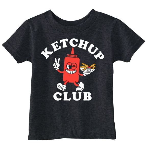 Toddler Funny T Shirts Ketchup Club Sarcastic Food Tee For Young Kids