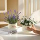 thumbnail image 4 of Flores artificiales, flores falsas, plantas verdes, plantas en macetas, sala de estar, comedor, decoración de escritorio, 4 of 5
