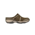 thumbnail image 2 of EASY SPIRIT Womens Brown Mixed Media Removable Cushioned Insole Arch Support Buckle Accent Equinox Round Toe Wedge Slip On Mules 7.5 W, 2 of 4