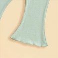 thumbnail image 6 of Toddler Girl Clothes Solid Color Outfits for Toddler Girls Clothes Ribbed T-Shirt Tee Tops + Flare Pants Baby Clothes Bell-Bottoms Set 12 18 24 Months 2T 3T 4T Kaprioy, 6 of 6